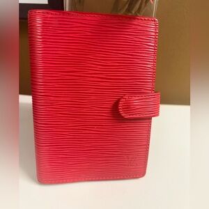 Louis Vuitton Red EPI Leather Agenda PM- Authentic CA0016